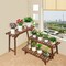 Large Wood Tier Shelf Flower Plant Display Stand Rack Freestanding Movable Bench